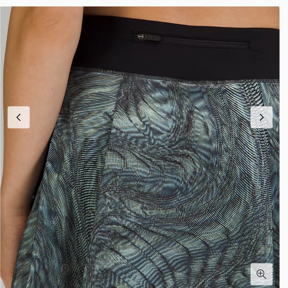 NWT Lululemon Pace Rival Skirt Multi Blue 4 Tall - Picture 6 of 9
